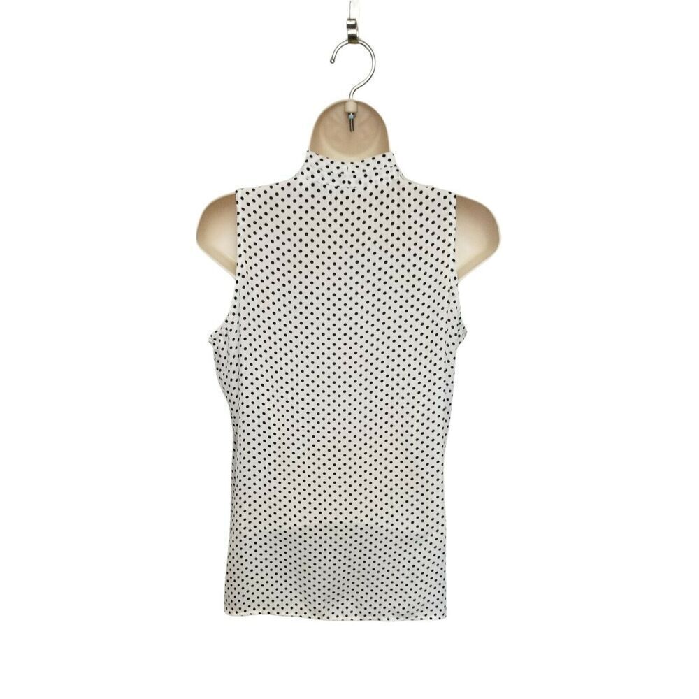 Violet & Claire Women’s White & Black Polka Dotted Sleeveless Top Size M - Picture 3 of 8